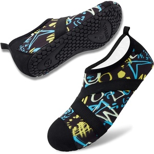 image:imageVIFUUR Womens Mens Water Shoes Barefoot Quick Dry Aqua Socks for Beach Swim Yoga Outdoor SportsGraffiti Black